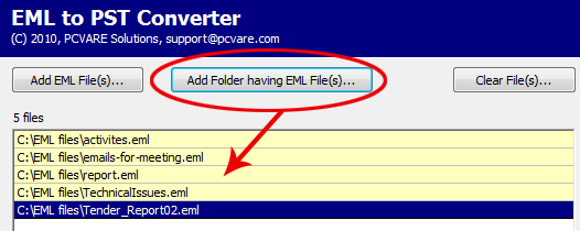 Batch Convert EML to PST