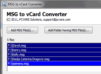 MSG to VCF Converter to Convert MSG to VCF