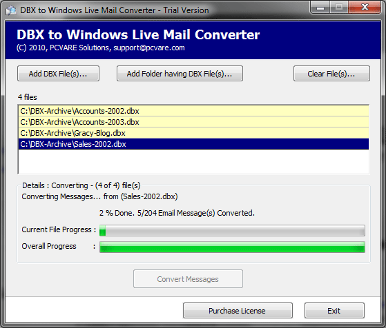 Convert Outlook Express to Live Mail 4.02 full