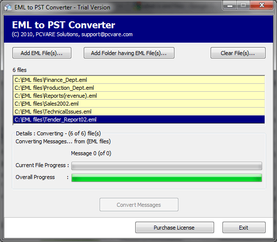 Import Windows Mail to PST screenshot