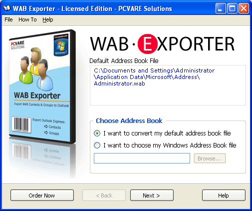 Convert WAB from Outlook Express to Outlook software