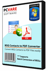 MSG Contacts to PDF Converter software
